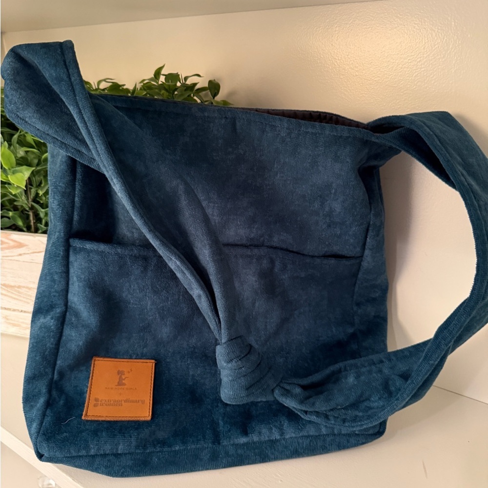 New Hope Girls Hobo Hippie Bag Teal Green Blush Carry Satchel Purse Bag